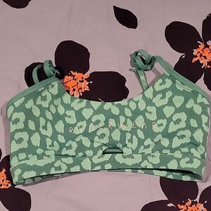 Ryderwear Mint Leopard Print Sports Bra